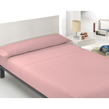 Juego De Sábanas Tres Piezas Liso Rosa Cama De 150cm Donegal Collections