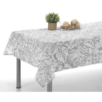 Mantel Estampado Antimanchas 140x350cm Laup Gris Donegal Collections