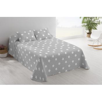 Colcha Bouti Estampada + 2 Fundas Cojín Star Cama De 135cm 235x260cm