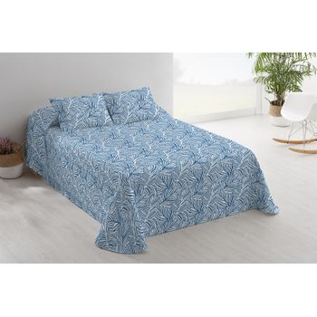 Colcha Bouti Estampada + Funda Cojín Palm Cama De 105cm 200x260cm