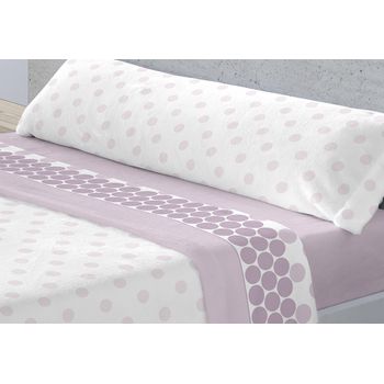 Juego Sábanas 3 Piezas Microfibra Círculo Rosa Cama De 90cm Donegal Collections