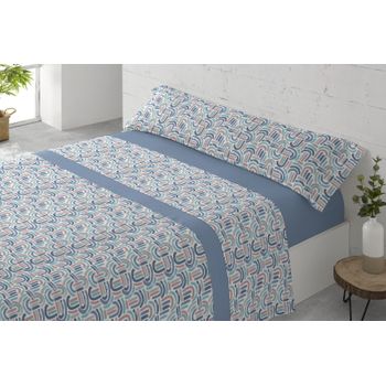 Juego De Sábanas Tres Piezas Cama De 90cm Arc Azul Donegal Collections