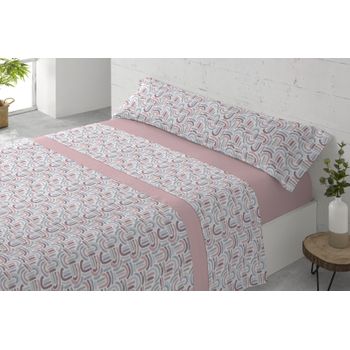 Juego De Sábanas Tres Piezas Cama De 90cm Arc Rosa Donegal Collections