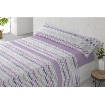 Juego De Sábanas Tres Piezas Cama De 90cm Paly Lila Donegal Collections