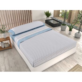 Juego De Sábanas 3 Piezas Microfibra Baln Azul Cama 150cm Donegal Collections