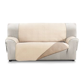 Funda Cubre Sofá Reversible 2 Plazas Mont Beige-cuero S&t Sofa Covers