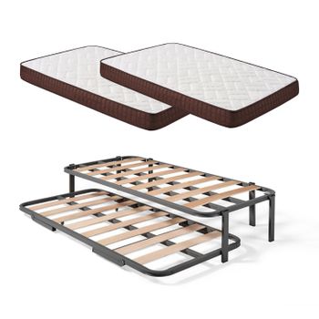 Hf73 - Colchón Viscoelástico + Somier Multiláminas Con Patas, 160x180 Cm,  Fresh Natur, Altura 30 Cm con Ofertas en Carrefour