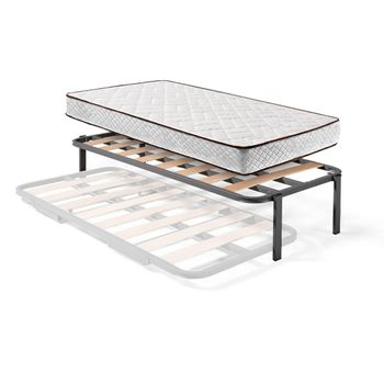 Cama Nido Metálica Reforzada + 2 Colchones Viscoelasticos Viscobrown + 2  Almohadas De Fibra Resinada, 105x190 Cm con Ofertas en Carrefour