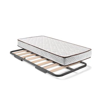 Cama Nido Con 2 Somieres Estructura Reforzada Doble Barra Superior + 6  Patas-105x190 con Ofertas en Carrefour