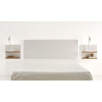 Mesita De Noche Moderna Yao En Color Blanco Y Haya Dormitorio 43x50x35 Cm  con Ofertas en Carrefour