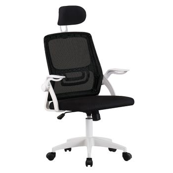 Silla De Oficina Ergonómica, Silla Para Juegos Con Soporte Lumbar, Silla De Oficina, Reposacabezas Y Reposabrazos Ajustables, Asiento De Oficina Cómodo Con Ruedas, Color Blanco.