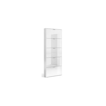 Zapatero Sokndal Con 3+1 Puertas Abatibles Metal 118 X 50 X 15 Cm Blanco  [en.casa] con Ofertas en Carrefour