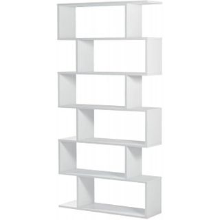 Homcom Estantería Infantil Librería De Madera Juguetes Dvds Con 4 Estantes  1 Cajón Tablero De 2 Colores 50x30x142cm White