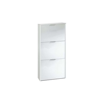 Mueble zapatero 3 puertas, gran capacidad, 18 pares aprox,Blanco