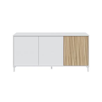 Aparadores Para Salón, Gran Capacidad De Almacenaje, 200x87x35cm, 4  Puertas, Diseño Industrial, Estilo Moderno, Blanco Y Negro con Ofertas  en Carrefour