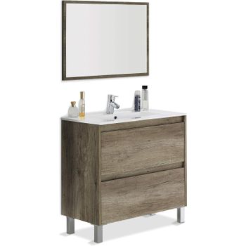 Mueble Bajo Lavabo Acabado Blancocambrian. Puerta Reversible. Mueble Para  Lavabo Con Pedestal. con Ofertas en Carrefour