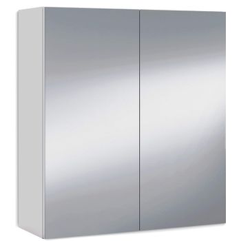 Pack De 2 Armarios De Baño Con Espejo Aseo Color Blanco Brillo Estilo  Moderno Mueble 120x65x21 Cm con Ofertas en Carrefour