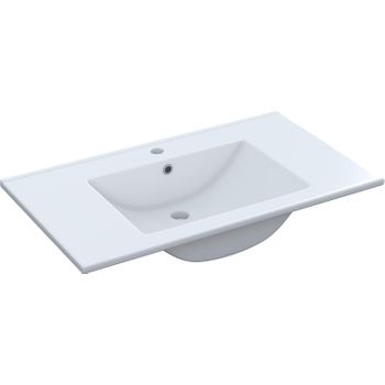 Mueble De Lavabo - 56 X 60 X 31 Cm - Mueble De Baño Debajo Del Lavabo - Con  Puerta Y 3 Estantes - Aglomerado - Con Ranura Para Sifón - Blanco