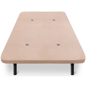 Base Tapizada 105x180 Cm | Tejido 3d En Color Beige | Incluye Válvulas De Transpiración | Juego De 6 Patas De 26 Cm