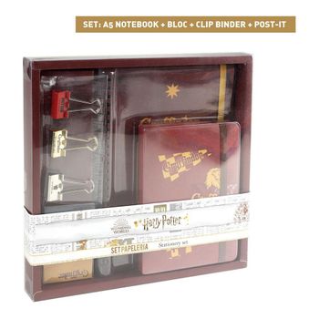 Set De Papelería Harry Potter Gryffindor Rojo (6 Pcs)