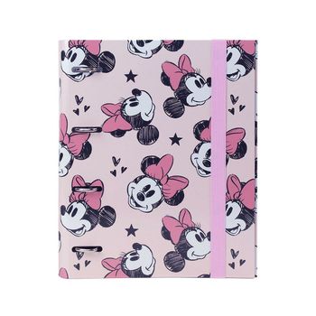 Carpeta De Anillas Minnie Mouse A4 Rosa (26 X 32 X 4 Cm)