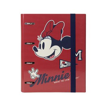 Carpeta De Anillas Minnie Mouse A4 Rojo (26 X 32 X 4 Cm)