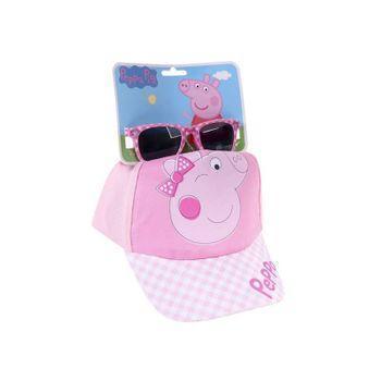 Set Gafas De Sol Y Gorra Peppa Pig - Talla De 2 A 5 Años - Protección Uv 400 Y Filtro De Categoría 3 - Gorra Infantil Con Velcro Ajustable - Producto Original Diseñado En España