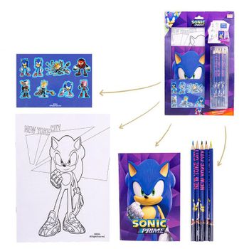 Set Papeleria Coloreable Sonic Prime