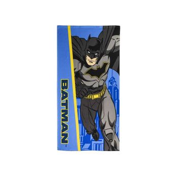 Toalla Infantil De Batman - Color Azul Y Amarillo - 70x140cm