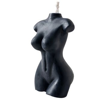 Vela Decorativa Torso Mujer Negro Alto 9,5cm - Spazioluzio