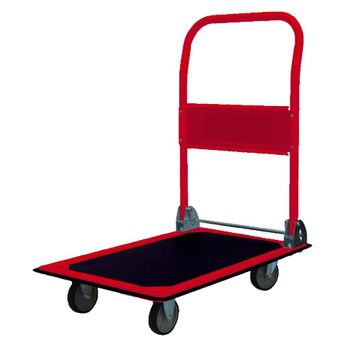 Carro De Carga Plegable De  Acero Rojo 150kgs Gh91