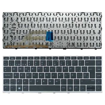 Teclado Para Laptop Hp Probook 430 G5 440 G5 445 G5 Marco Prata