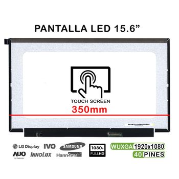 Pantalla Led Táctil De 15.6" Para Laptop Nv156fhm-t0e Fhd 40 Pines