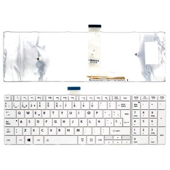 Teclado Para Laptop Toshiba Satellite C50-a C50d-a Blanco