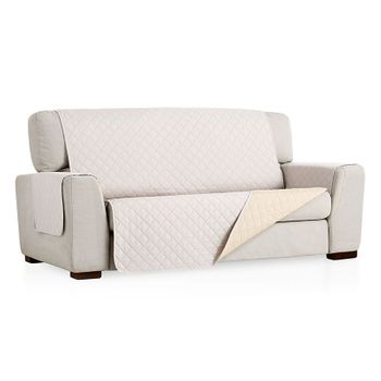 Salvasofá Couch Cover Reversíble.funda Para Sofá 2 Plazas, Marfíl / Beige