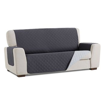 Salvasofá Couch Cover Reversíble. Funda Para Sofá 4 Plazas, Gris / Gris Claro