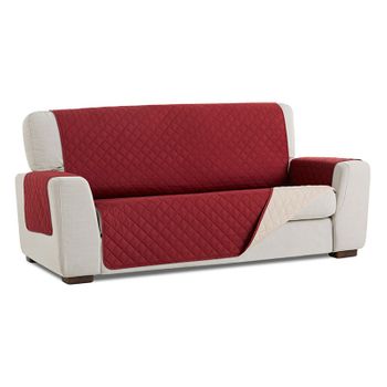 Salvasofá Couch Cover Reversíble. Funda Para Sofá 4 Plazas, Rojo / Beige