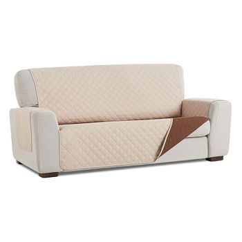 Salvasofá Couch Cover Reversíble. Funda Para Sofá 4 Plazas, Beige / Marrón