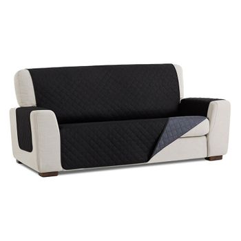 Salvasofá Couch Cover Reversíble. Funda Para Sofá 3 Plazas, Negro / Gris