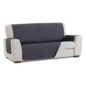 Salvasofá Couch Cover Reversíble. Funda Para Sofá 3 Plazas, Gris / Gris Claro