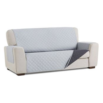 Salvasofá Couch Cover Reversíble. Funda Para Sofá 2 Plazas Xl, Gris Claro / Gris