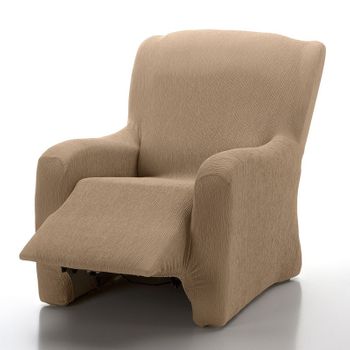 Funda De Sillon Orejero Elástica Adaptable Sara, 1 Plaza - 70 - 110 Cm.  Beige Estoralis con Ofertas en Carrefour