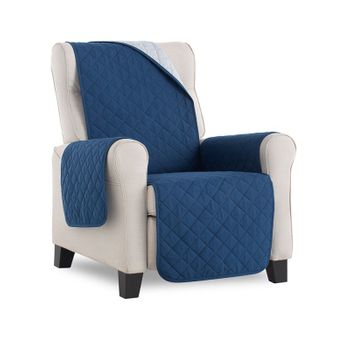 Salvasofá Relax Reversible Couch Cover. Cubre Sillón Reversible Azul / Gris Claro