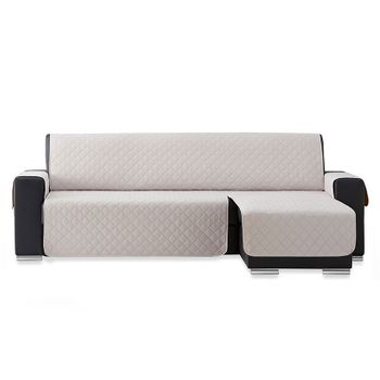 Salvasofá Chaise Longue Couch Cover Brazo Derecho 200cm, Marfil. Funda De Sofá Para Chaise Longue