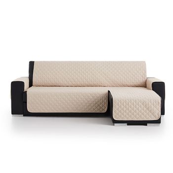 Salvasofá Chaise Longue Couch Cover Brazo Derecho 200cm, Beige. Funda De Sofá Para Chaise Longue