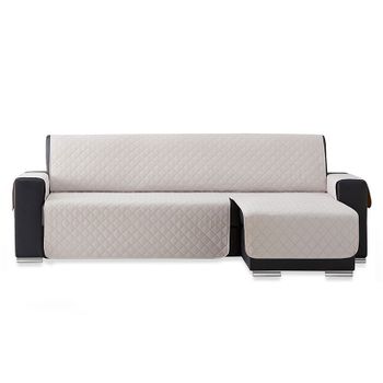 Salvasofá Chaise Longue Couch Cover Brazo Derecho 280cm, Marfil. Funda De Sofá Para Chaise Longue