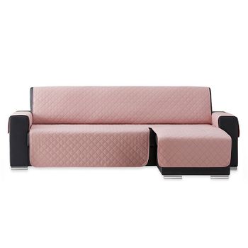 Salvasofá Chaise Longue Couch Cover Brazo Derecho 280cm, Rosa. Funda De Sofá Para Chaise Longue