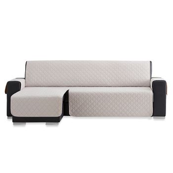 Salvasofá Chaise Longue Couch Cover Brazo Izquierdo 200cm, Marfil. Funda De Sofá Para Chaise Longue