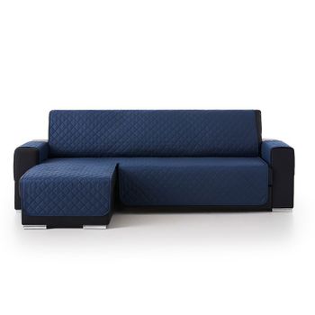 Salvasofá Chaise Longue Couch Cover Brazo Izquierdo 200cm, Azul. Funda De Sofá Para Chaise Longue