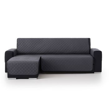 Salvasofá Chaise Longue Couch Cover Brazo Izquierdo 200cm, Gris. Funda De Sofá Para Chaise Longue